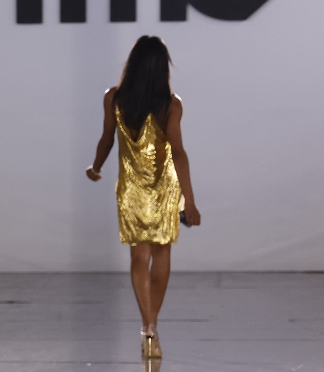 Metal Mesh 2-piece Tunic and shorts