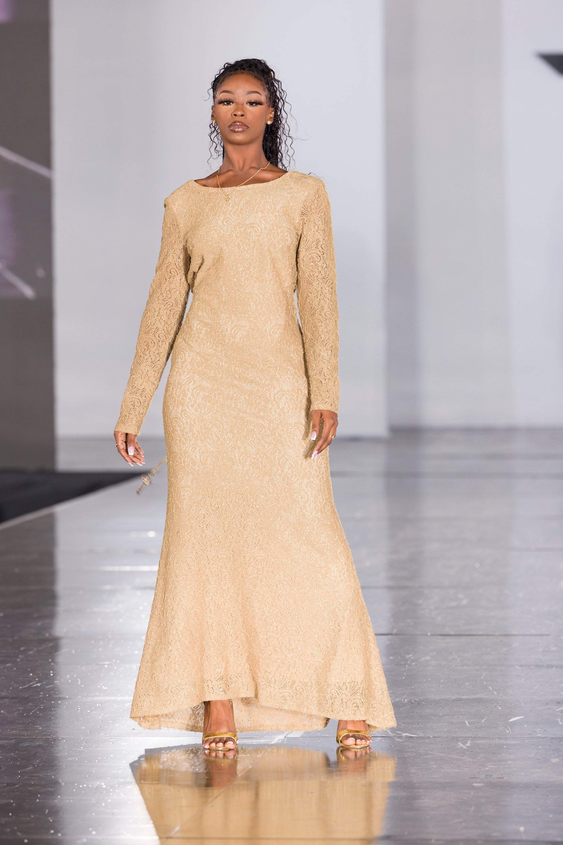 Gold Lace Evening Gown Bella Redd Collection Gold Lace Evening Gown Bella Redd Collection